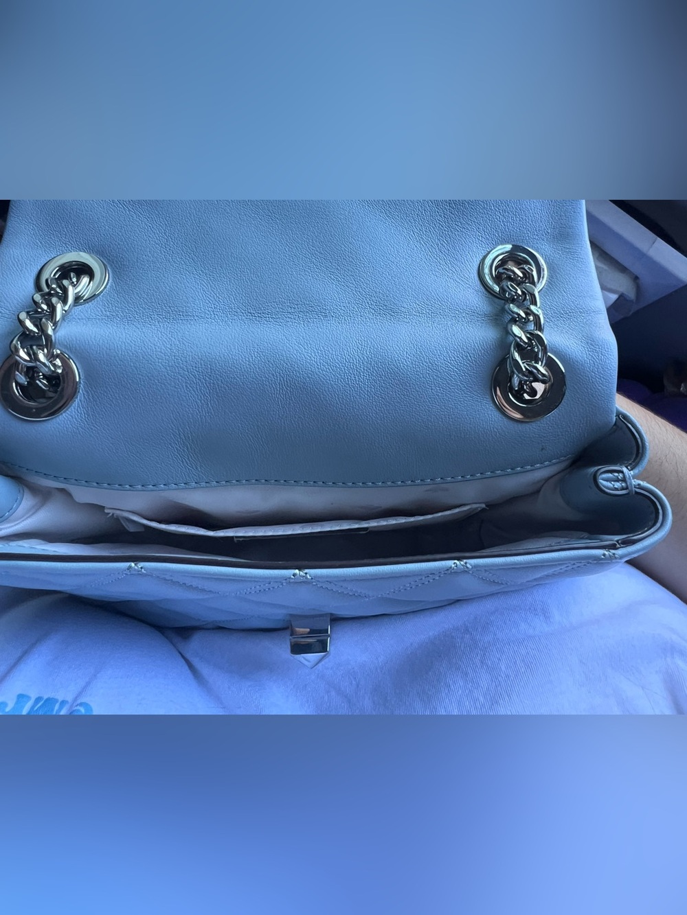 Kate Spade Quilted  Shoulder Bag in Periwinkle Blue - Picture 3 of 4
